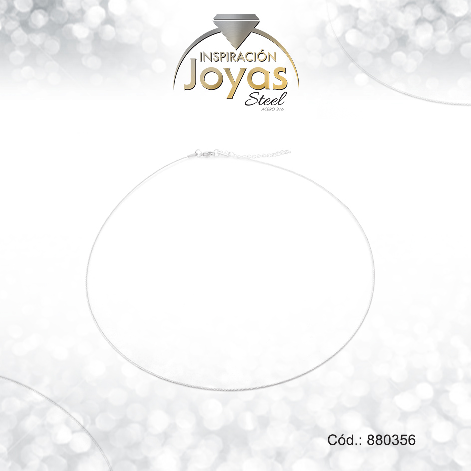 880356 Cadena de Acero Gargantilla Plateado - 880356 - Imagen 1