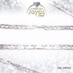 Conjunto de Acero Caballero Pulsera + Cadena Plateado - 890003