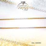 Cadena de Acero Dama 2 Tonos Tejido Caja Redonda  Medida 50 cm - 9000650