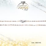 Cadena de Acero Dama 3 Tonos Tejido Volga  Medida 45 cm - 9003145