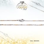 Cadena de Acero Dama 3 Tonos Tejido Lumacchina  Medida 45 cm - 9003545