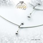 Cadena de Acero Gargantilla Plateado  Medida 45 cm - 9011245