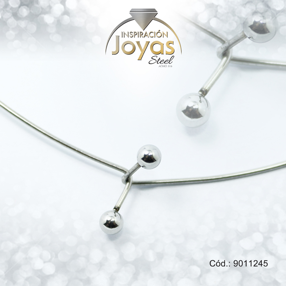 9011245 Cadena de Acero Gargantilla Plateado Medida 45 cm - 9011245 - Imagen 1