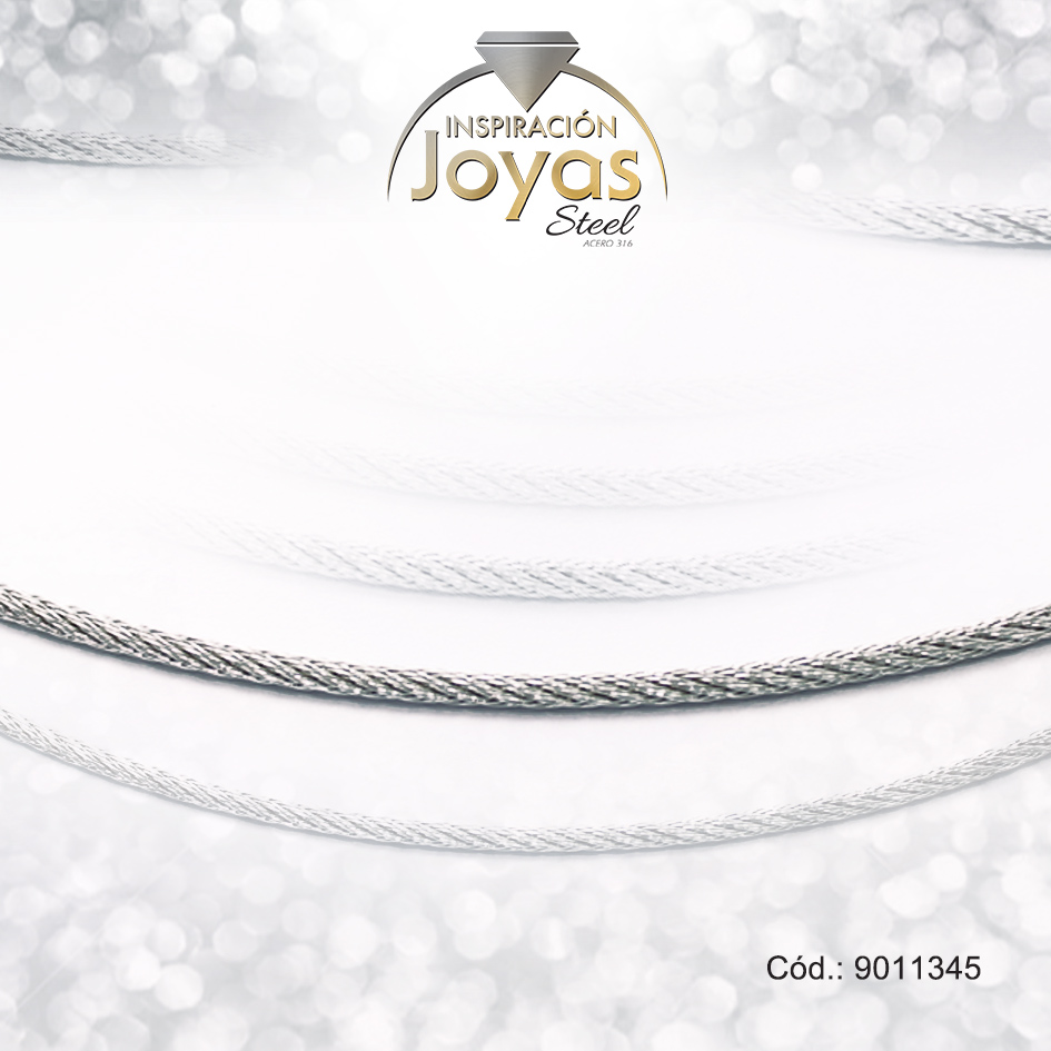 9011345 Cadena de Acero Gargantilla Plateado Medida 45 cm - 9011345 - Imagen 1