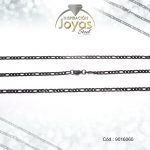 Cadena de Acero Caballero Negro Tejido Figaro Medida 60 cm - 9016060