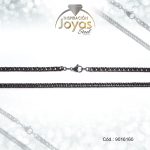 Cadena de Acero Caballero Negro Tejido Barbado Medida 60 cm - 9016160