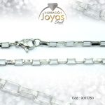 Cadena de Acero Dama Plateado Tejido Volga  Medida 50 cm - 9017750