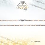 Cadena de Acero Caballero 2 Tonos Tejido Figaro Medida 60 cm - 9018660 - Imagen 3