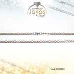 Cadena de Acero Caballero 2 Tonos Tejido Figaro Medida 60 cm - 9018660 - Imagen 4