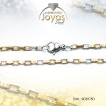 Cadena de Acero Dama 3 Tonos Tejido Volga  Medida 50 cm - 9020750
