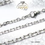 Cadena de Acero Dama Plateado Tejido Volga  Medida 50 cm - 9020850