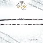 Cadena de Acero Caballero Negro Tejido Figaro Medida 60 cm - 9024760