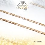 Cadena de Acero Caballero Dorado Tejido Figaro Medida 60 cm - 9026960