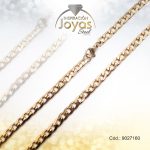 Cadena de Acero Caballero Dorado Tejido Barbado Medida 60 cm - 9027160