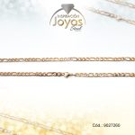 Cadena de Acero Caballero Dorado Tejido Figaro Medida 60 cm - 9027260