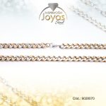 Cadena de Acero Caballero 2 Tonos Tejido Barbado Medida 70 cm - 9028070