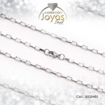 Cadena de Acero Caballero Plateado Tejido Volga Medida 60 cm - 9030460