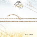 Cadena de Acero Dama Dorado Tejido Singapur  Medida 50 cm - 9034050