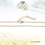 Cadena de Acero Dama Dorado Tejido Rombo  Medida 40 cm - 9034240