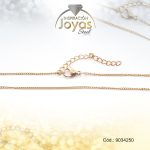 Cadena de Acero Dama Dorado Tejido Rombo  Medida 50 cm - 9034250