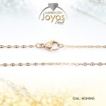 Cadena de Acero Dama Dorado Tejido Valentino  Medida 45 cm - 9034945