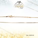 Cadena de Acero Dama Dorado Tejido Bismark  Medida 45 cm - 9035145