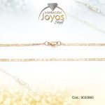 Cadena de Acero Caballero Dorado Tejido Valentino Alterna con Lamina Medida 60 cm - 9035860