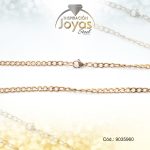 Cadena de Acero Caballero Dorado Tejido Barbado Medida 60 cm - 9035960