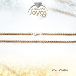 Cadena de Acero Caballero Dorado Tejido Trigo Medida 60 cm - 9036260