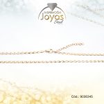 Cadena de Acero Dama Dorado Tejido Forzada  Medida 45 cm - 9036345