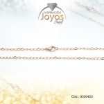 Cadena de Acero Dama Dorado Tejido Rombo  Medida 50 cm - 9036450