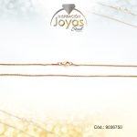 Cadena de Acero Dama Dorado Tejido Caja Redonda  Medida 50 cm - 9036750