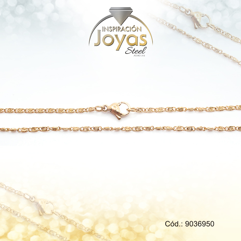 9036950 Cadena de Acero Dama Dorado Tejido Lumacchina Medida 50 cm - 9036950 - Imagen 1