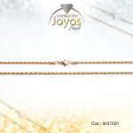 Cadena de Acero Dama Dorado Tejido Cordón Salomónico  Medida 50 cm - 9037550