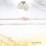 Cadena de Acero Dama Rose Gold Tejido Volga  Medida 40 cm - 9037740
