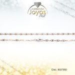 Cadena de Acero Dama 2 Tonos Tejido de Cruces  Medida 50 cm - 9037950 - Imagen 2