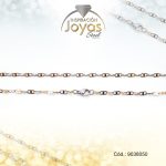 Cadena de Acero Dama 2 Tonos Tejido Valentino  Medida 50 cm - 9038050