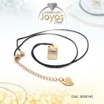 Cadena de Acero Cordón Dorado Poliéster Placa Mandamientos Medida 45 cm - 9038145