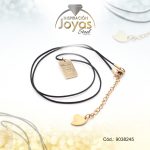 Cadena de Acero Cordón Dorado Poliéster Placa Mandamientos Medida 45 cm - 9038245