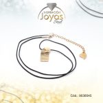 Cadena de Acero Cordón Dorado Poliéster Placa Mandamientos Medida 45 cm - 9038545