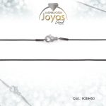 Cadena de Acero Dama Negro Tejido Cola Topo  Medida 50 cm - 9039450