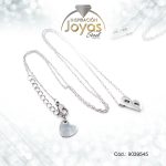 Cadena de Acero Plateado Con Dije Letra B  Medida 45 cm - 9039545
