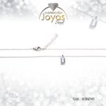 Cadena de Acero Plateado Con Dije Letra D  Medida 45 cm - 9039745