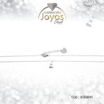 Cadena de Acero Plateado Con Dije Letra E  Medida 45 cm - 9039845