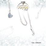 Cadena de Acero Plateado Con Dije Letra J  Medida 45 cm - 9040345