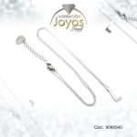 Cadena de Acero Plateado Con Dije Letra L  Medida 45 cm - 9040545