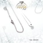 Cadena de Acero Plateado Con Dije Letra S  Medida 45 cm - 9041045 - Imagen 2