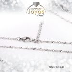 Cadena de Acero Dama Plateado Tejido Singapur  Medida 45 cm - 9041345