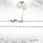 Cadena de Acero Dama Plateado Tejido Singapur  Medida 50 cm - 9041350 - Imagen 2