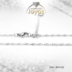 Cadena de Acero Dama Plateado Tejido Singapur  Medida 50 cm - 9041350 - Imagen 3